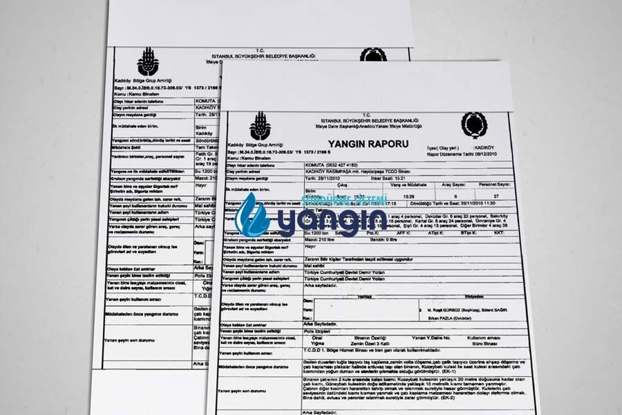İtfaiye Uygunluk Raporu - Yangın Söndürme Sistemleri